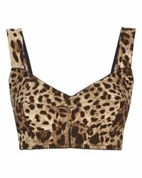 Dolce & Gabbana Kurzes Bustier-Top Multicolor