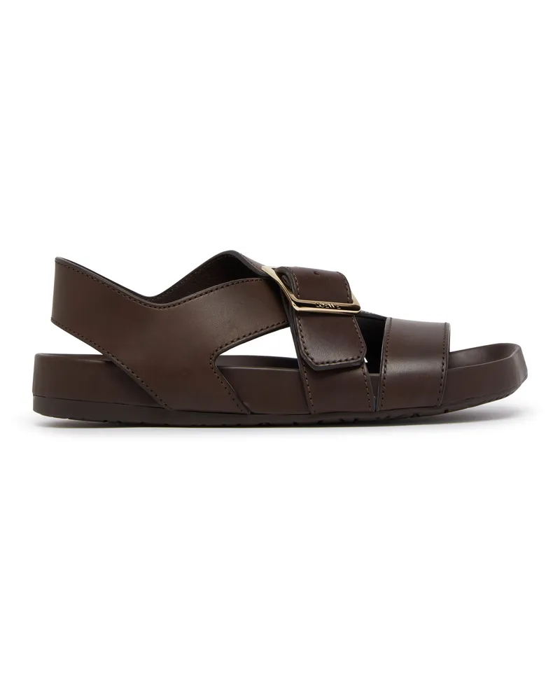 Loewe Flache Sandale Ease aus gebürstetem Wildleder 