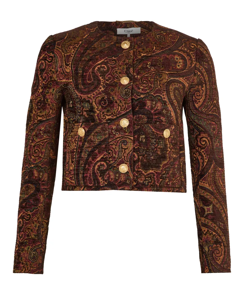 Chloé Tweed Jacke kaschmir-muster 