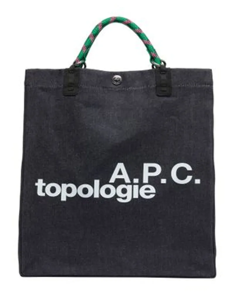 A.P.C. Tote Bag APC Topologie Blue