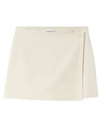 Claudie Pierlot Ivoryfarbener Wickelrock-Shorts White