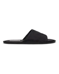 The Row Frances zehenfreie Slipper Black