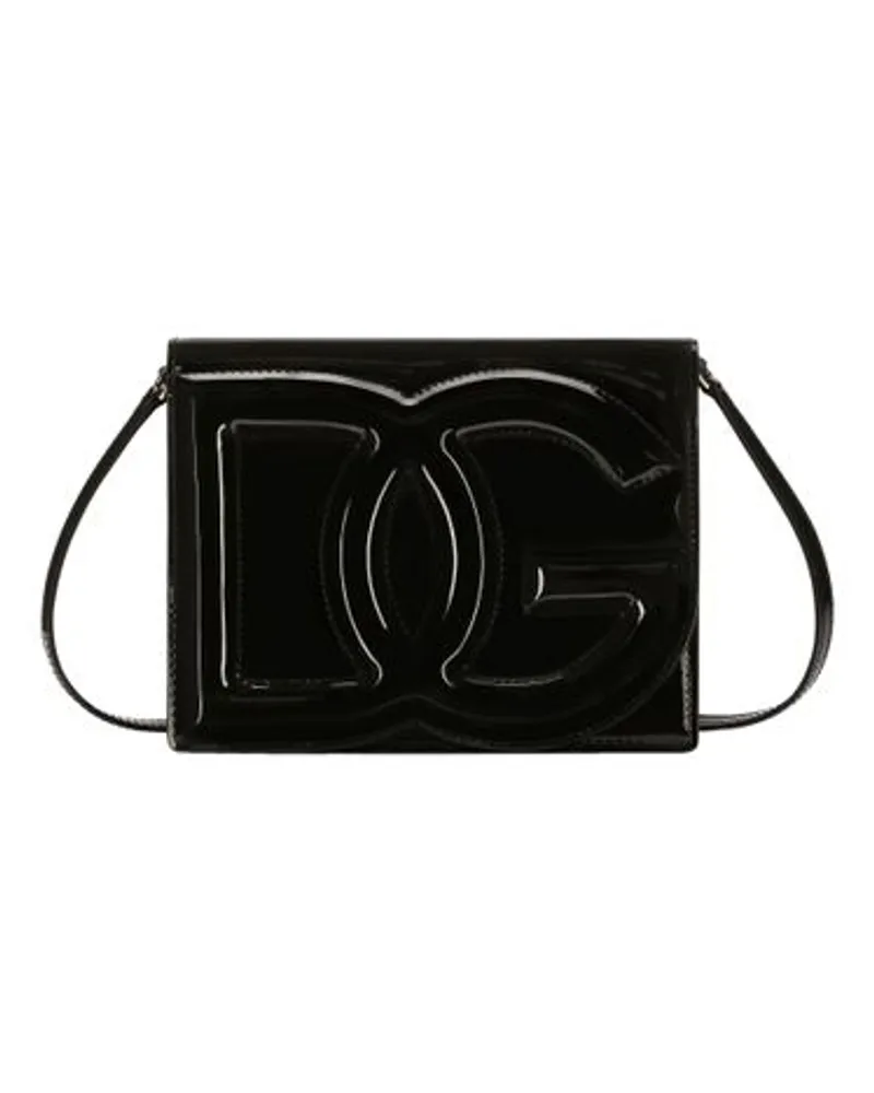 Dolce & Gabbana Umhängetasche mit DG-Logo Black