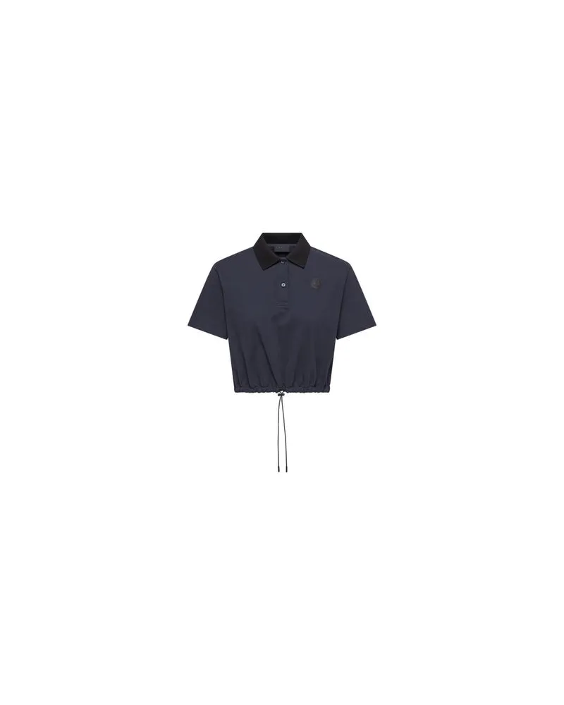 Moncler Kurzärmeliges Poloshirt Blue