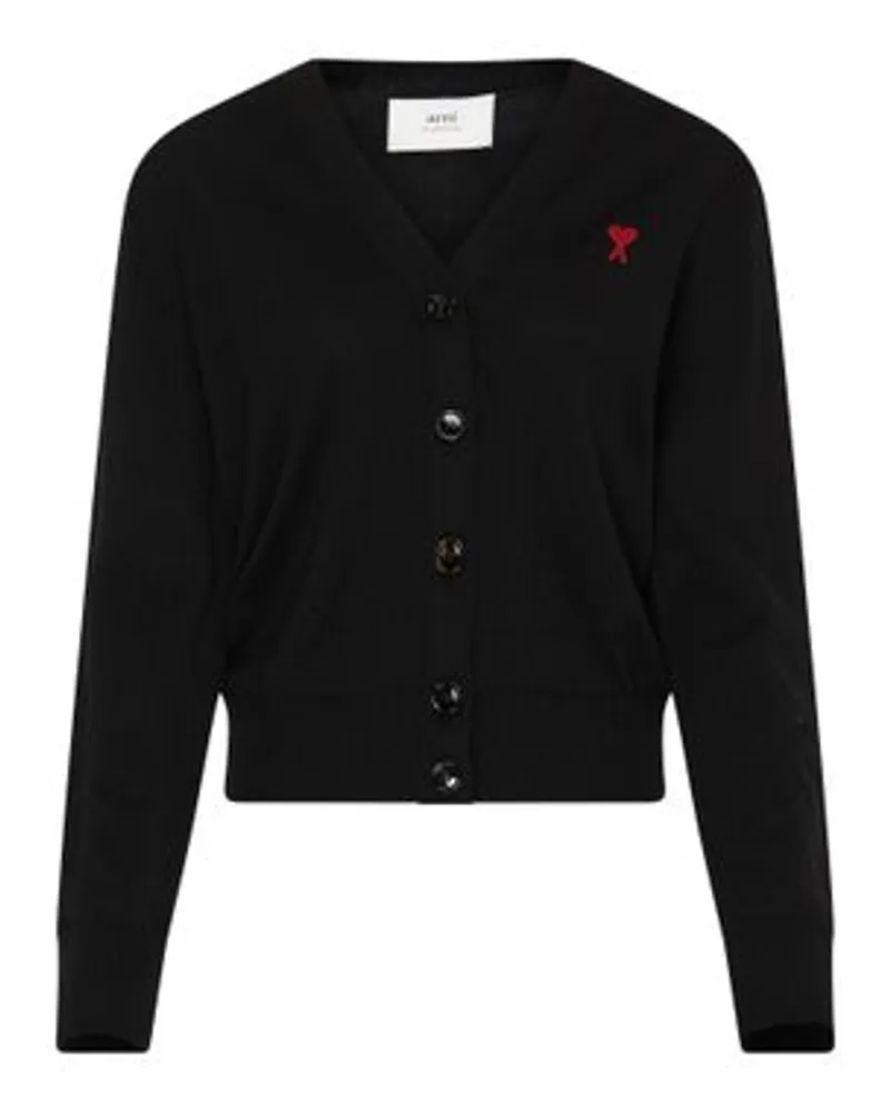 AMI Paris Cardigan Ami de Cœur Black