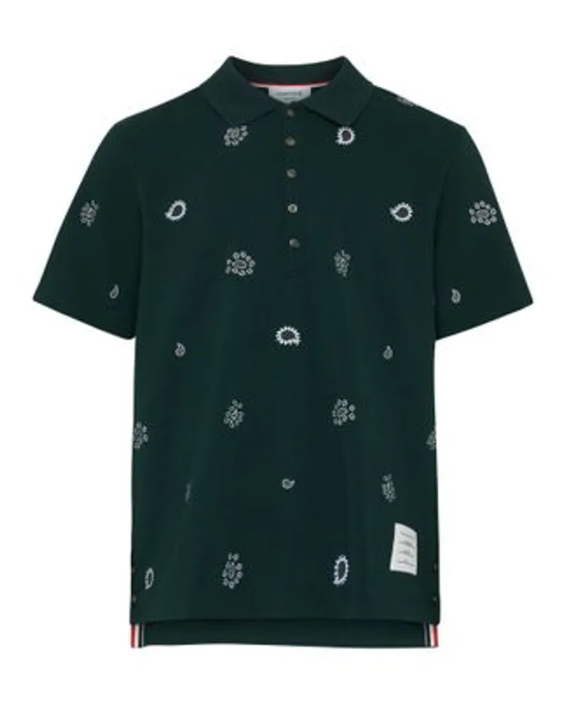 Thom Browne Kurzärmeliges Polo Green