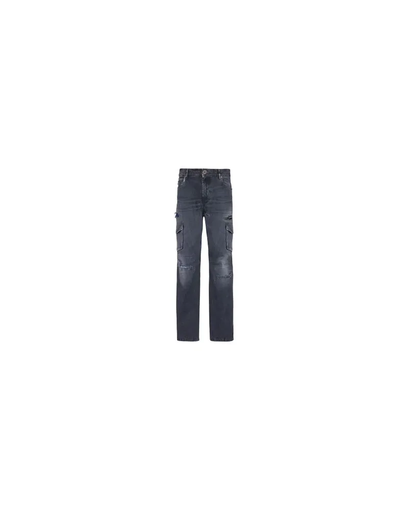 Balmain Cargohose in Used-Optik Black