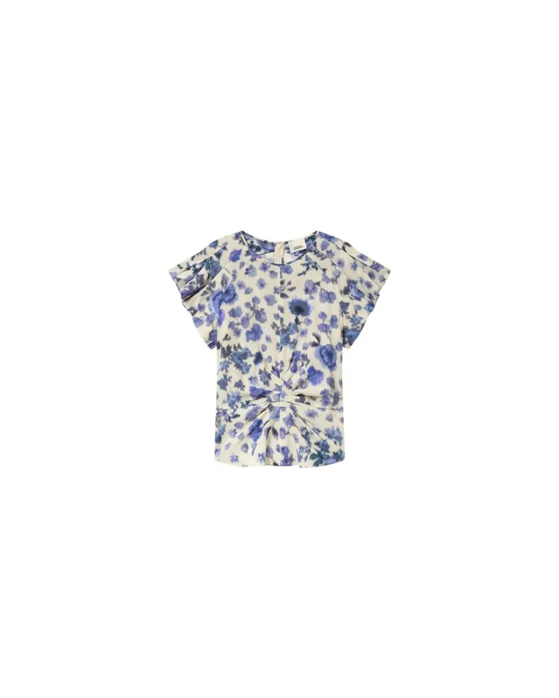 Isabel Marant Kurzärmeliges Top Tullya Blue