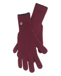 Barrie Gerippte Kaschmir-Handschuhe Red