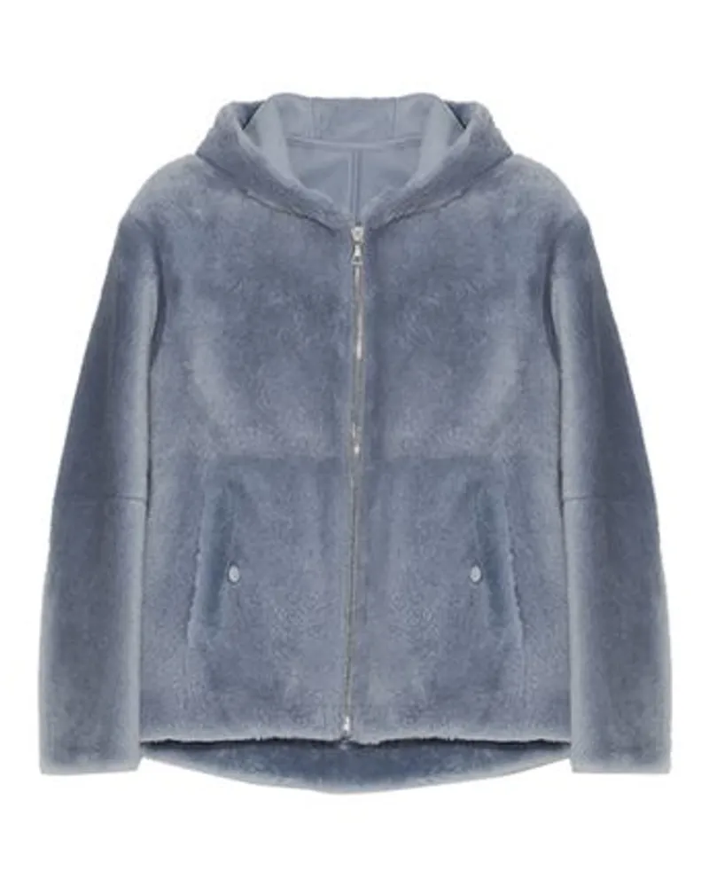 Yves Salomon Kapuzenjacke Blue