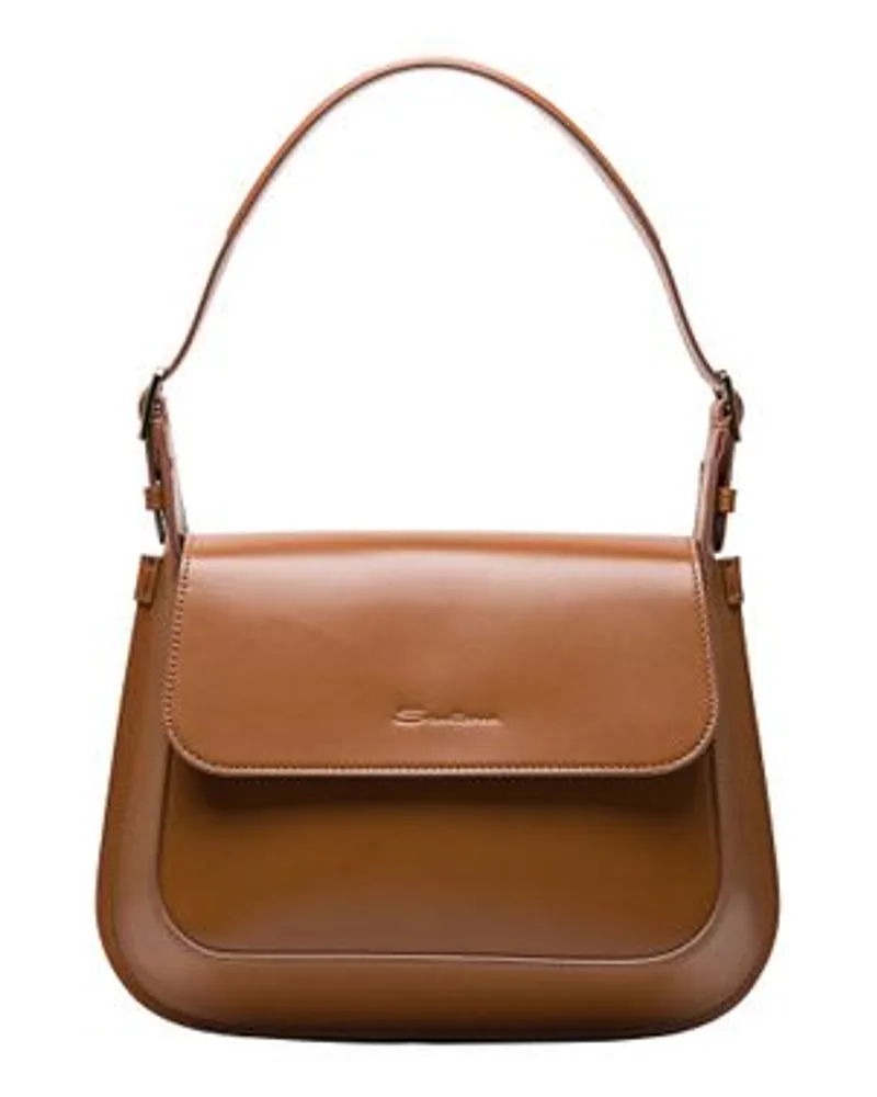 Santoni Schultertasche Brown