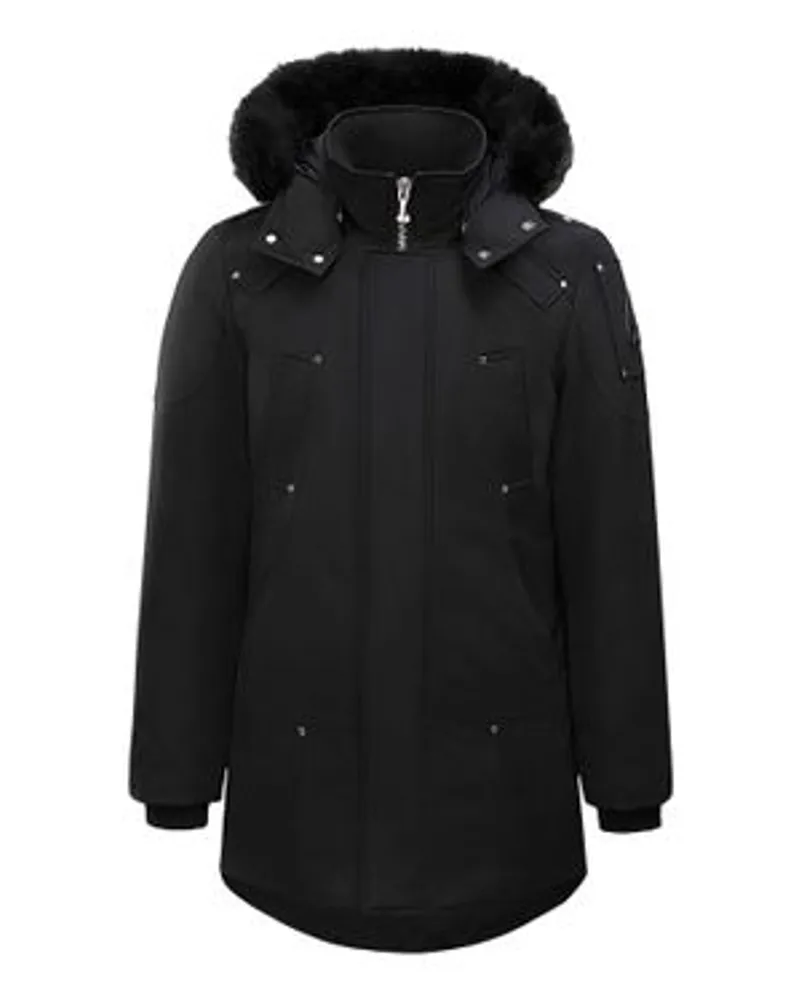 Moose Knuckles Parka Original Stirling mit Lammfellbesatz Black