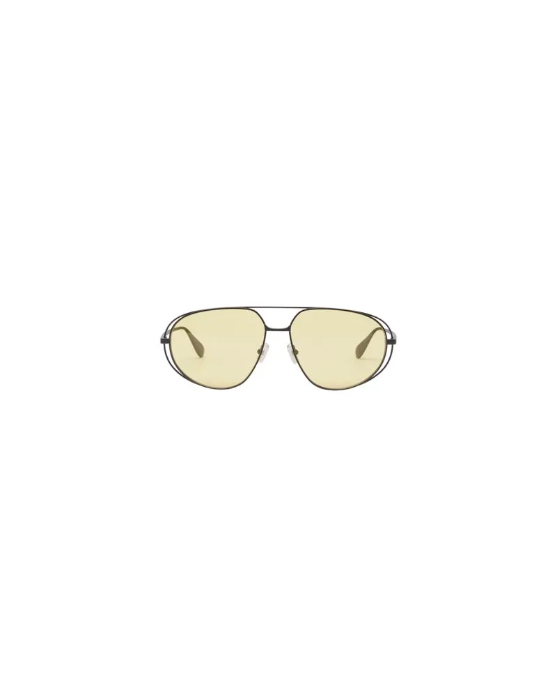 Bottega Veneta Classic Aviator metal sunglasses Yellow