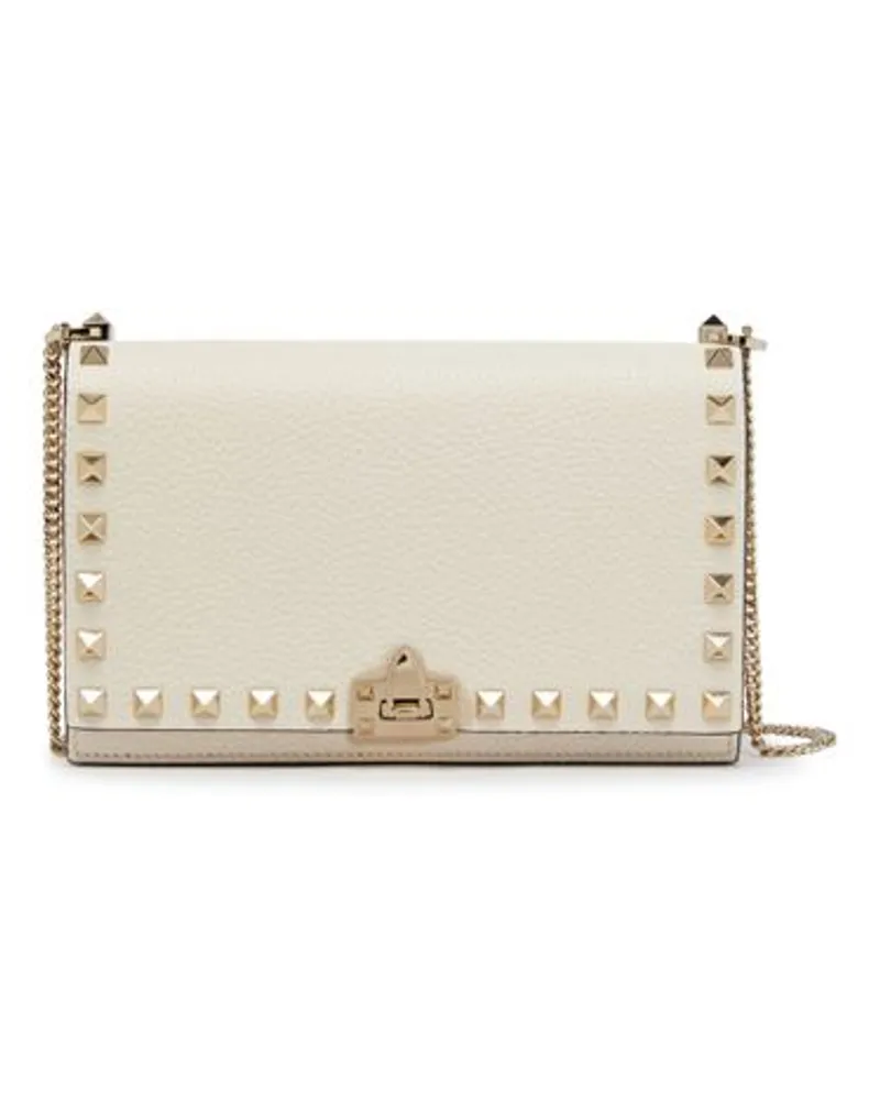 Valentino Garavani Mini-Umhängetasche Rockstud White