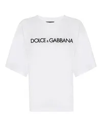 Dolce & Gabbana Jersey-T-Shirt mit Print „Dolce & Gabbana White