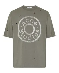 Acne Studios Logo-T-Shirt Green