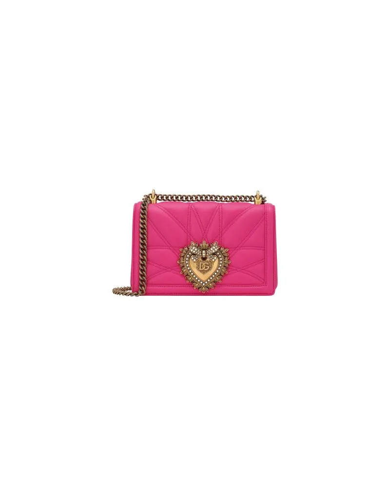 Dolce & Gabbana Mittelgroße Schultertasche Devotion Pink