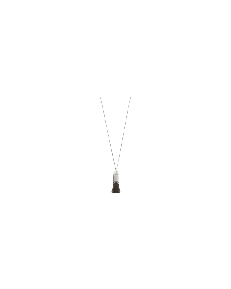 Christophe Lemaire Halskette mit individuellem Pinsel Silver