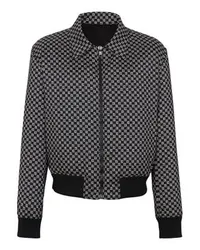 Balmain Bomber-Blouson Mini-Monogramm Black