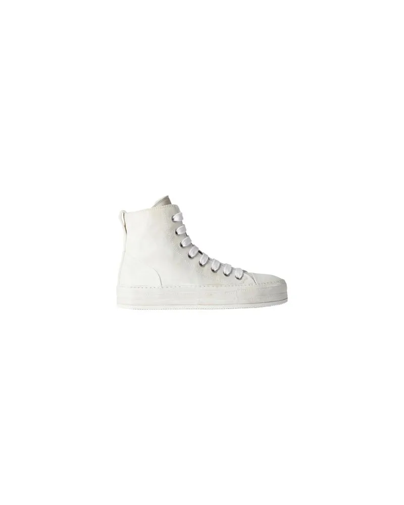 Ann Demeulemeester High Top Sneakers Raven White