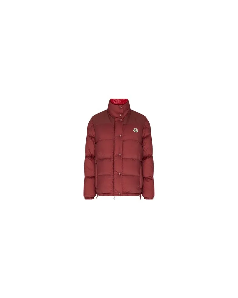 Moncler Verone reversible short down jacket Burgundy