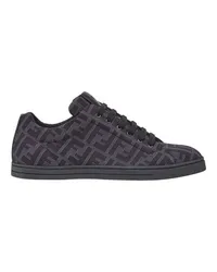 Fendi Low Top Sneaker Aus Technischem Gewebe Grey