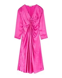 Sandro Drapiertes Midikleid Pink