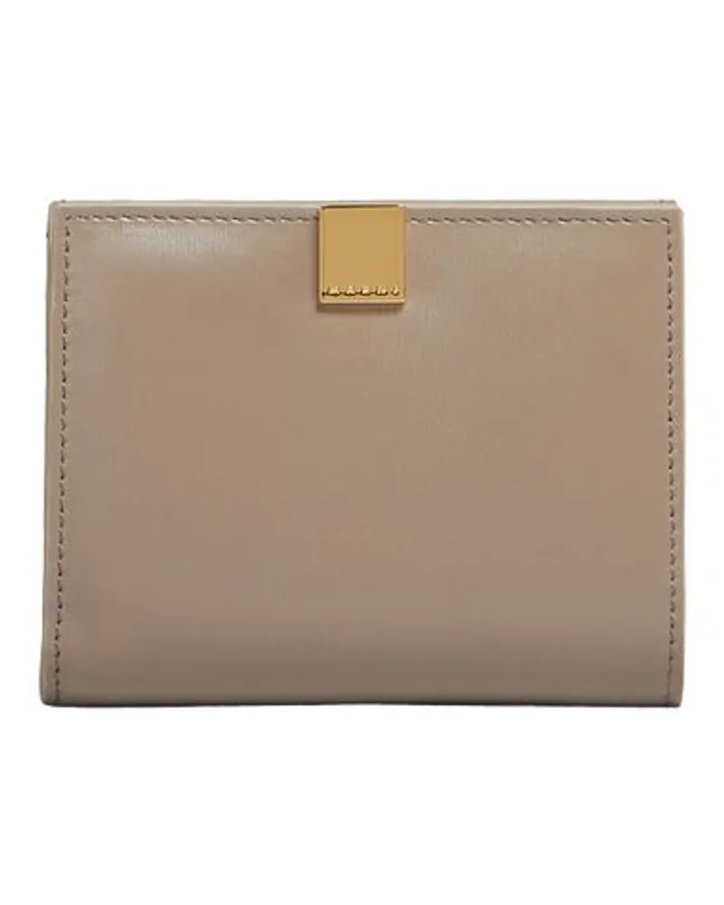 Marni Dreifache Prisma-Brieftasche Beige