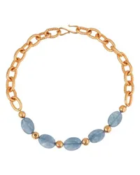 Sylvia Toledano Halskette Oval&Chain Blue