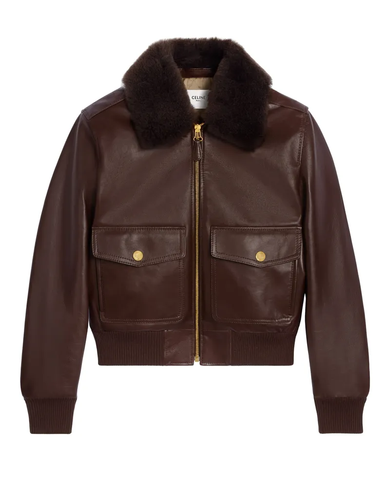 Celine Fliegerblousonjacke aus kalbsleder 
