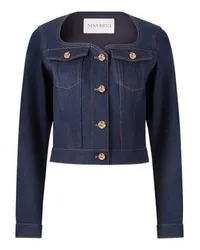 Nina Ricci Jeansjacke mit herzförmigem Ausschnitt Blue