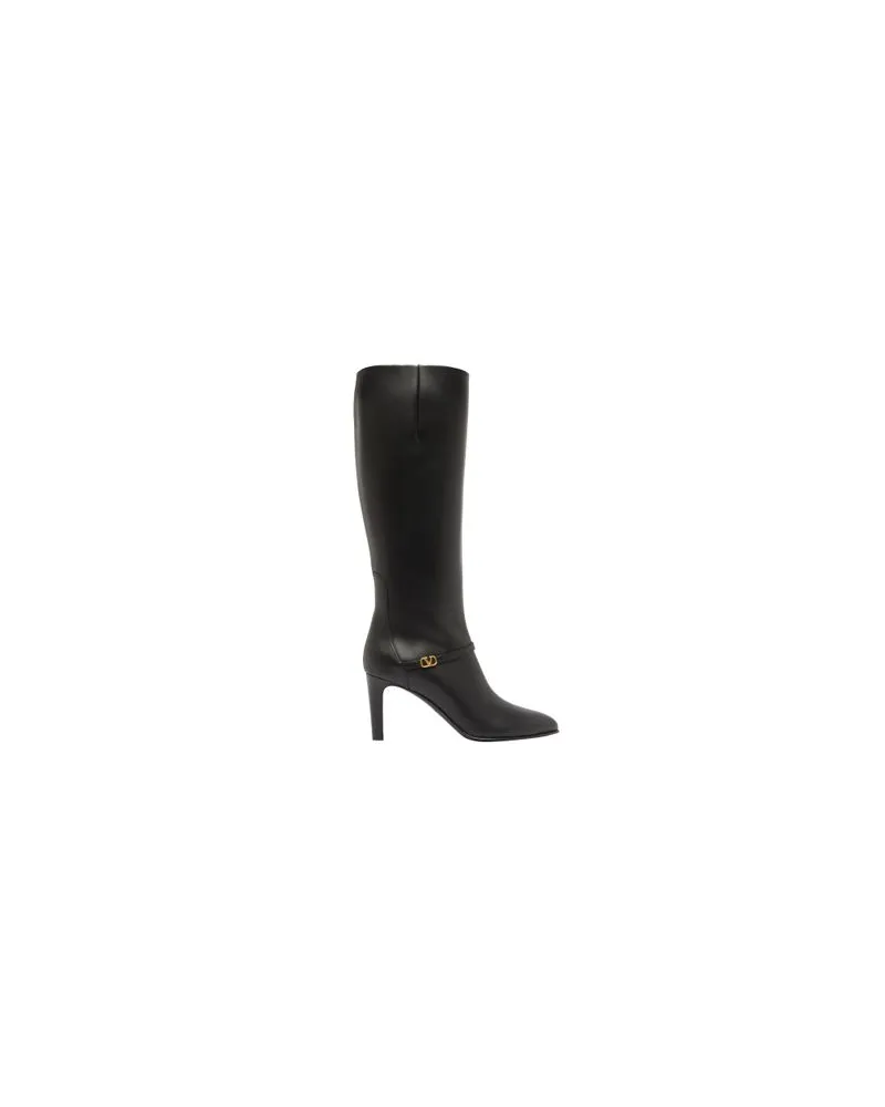 Valentino Garavani Stiefel Vlogo Signature Black