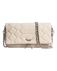 Zadig & Voltaire Clutch Rock XL Mat White