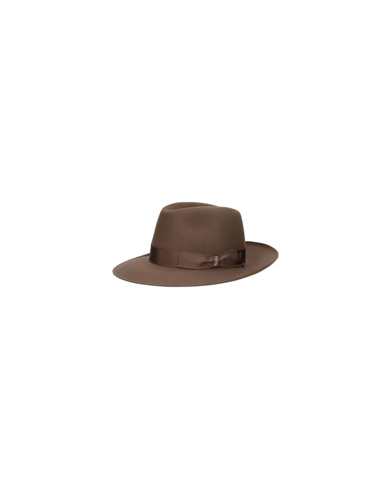 Borsalino Amedeo s.q. Filzhut mit breiter Krempe Brown