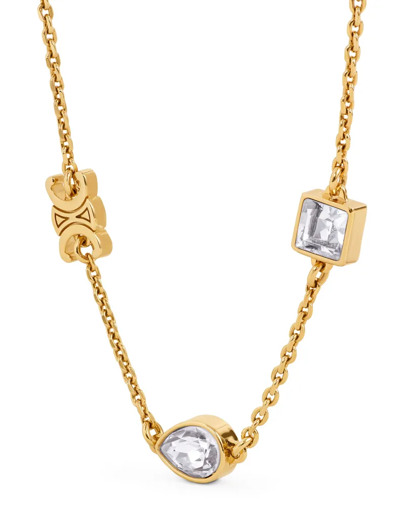 Celine Triomphe funkelndes armband aus messing mit goldfinish und strass Gold