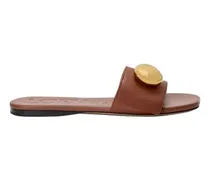 Slides Pebble aus weichem Kalbsleder
