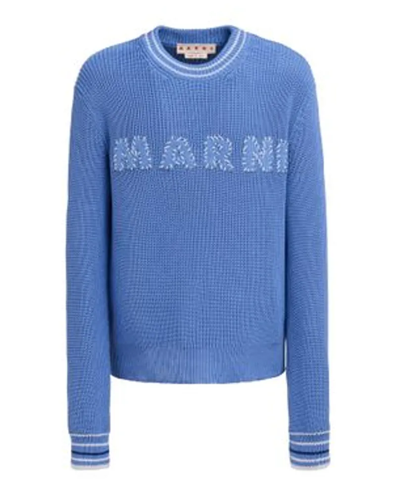 Marni Pullover mit Marni-Patches Blue