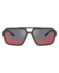 Prada Rechteckige Sonnenbrille PR 01XS Black