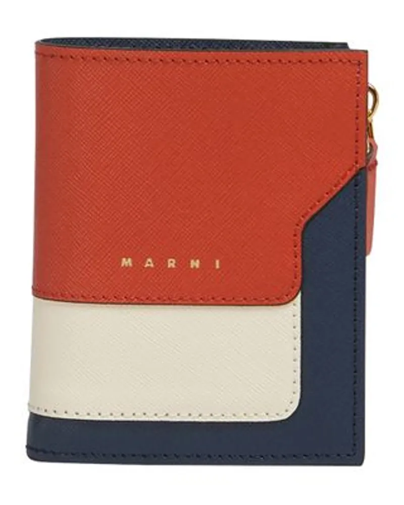 Marni Zweifache Faltbrieftasche Orange