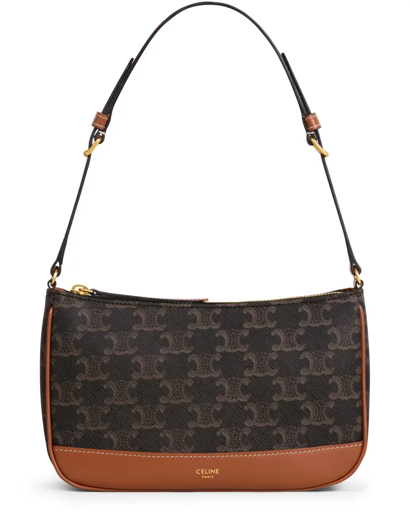 Celine Schultertasche aus Triomphe canvas und kalbsleder 