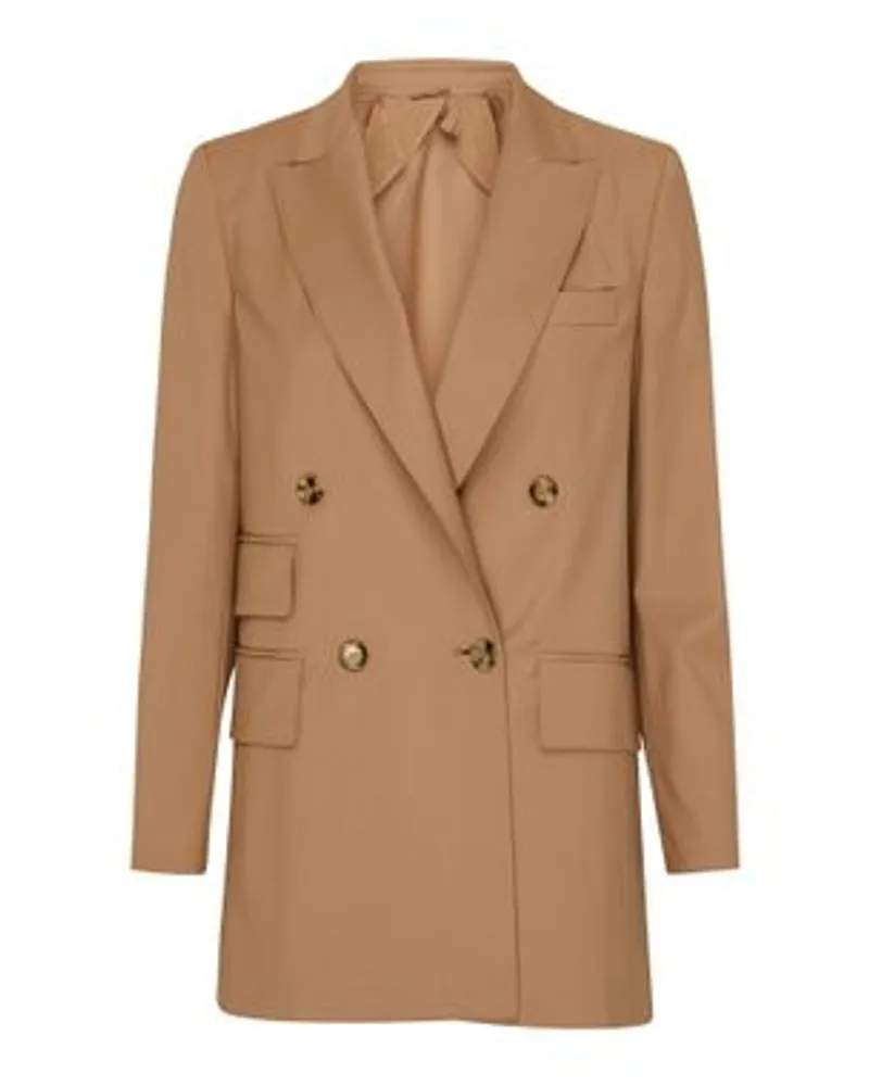 Max Mara Zweireihige Jacke Nebbie Beige