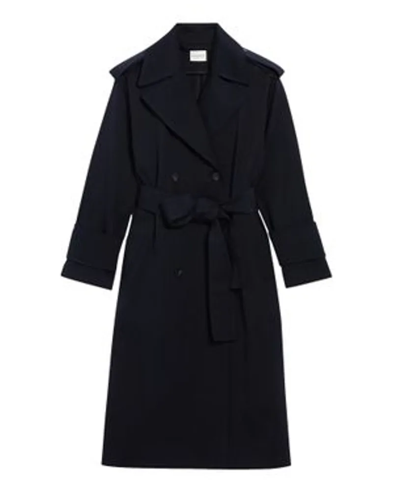 Claudie Pierlot Langer, marineblauer Trenchcoat Blue