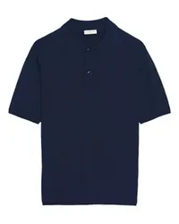 Sandro Strick-Poloshirt mit kurzen Ärmeln Blue