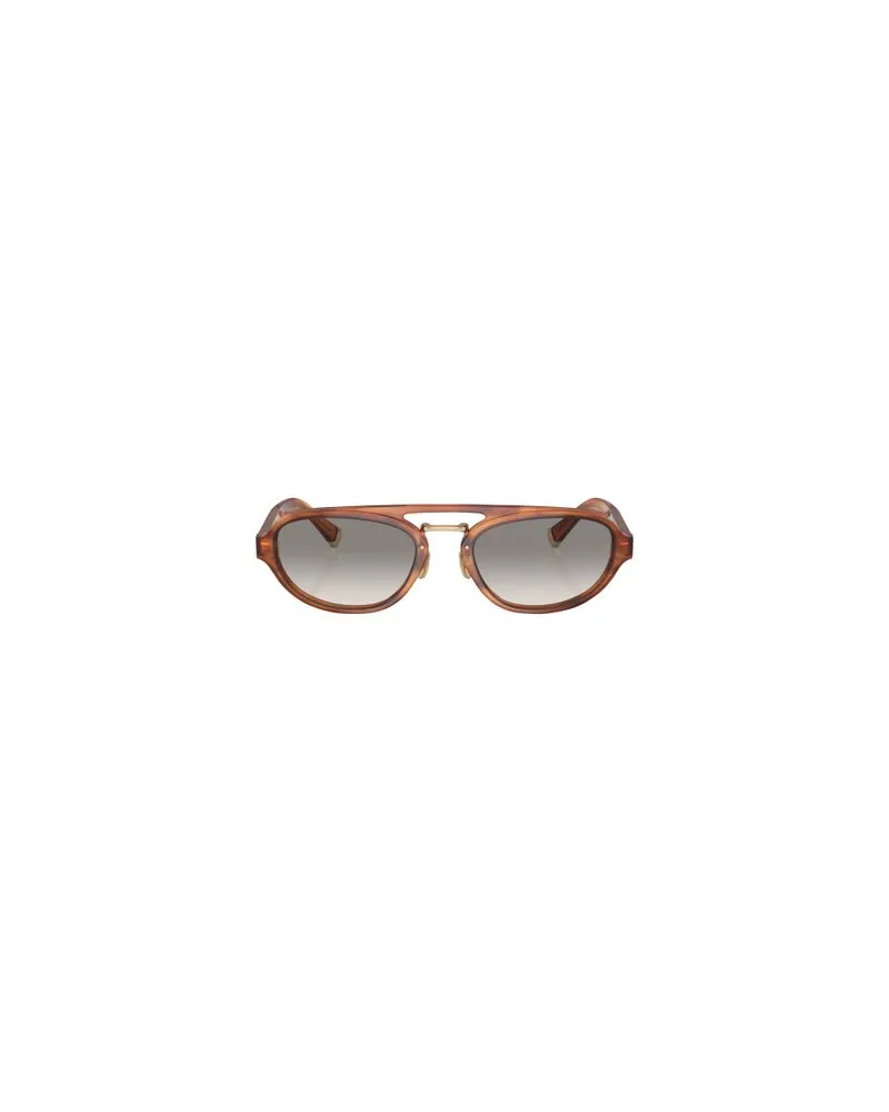 Brunello Cucinelli Ovale Sonnenbrille Grey