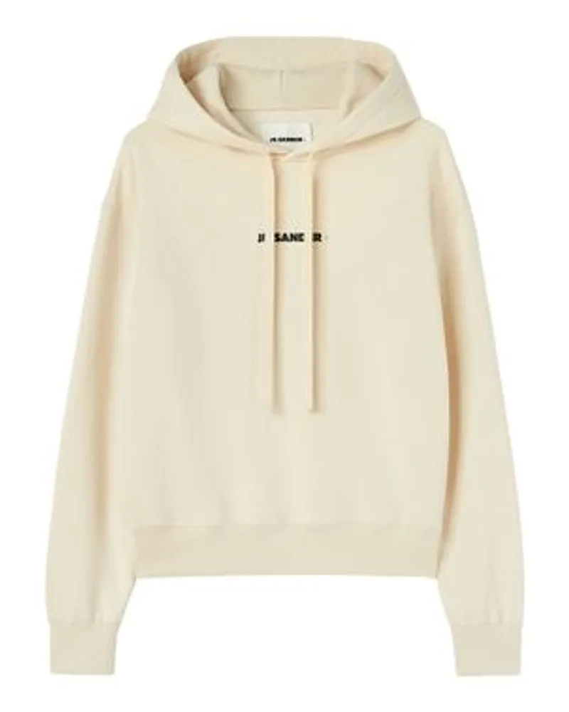 Jil Sander Sweatshirt mit Kapuze und Logo Beige