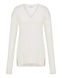 Alberta Ferretti Pullover mit V-Ausschnitt White