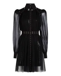 Karl Lagerfeld Karl Studio Kleid mit Mesh-Einsätzen und Pailletten Black