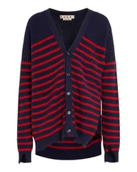 Marni Gestreifter Fisherman-Cardigan Blue