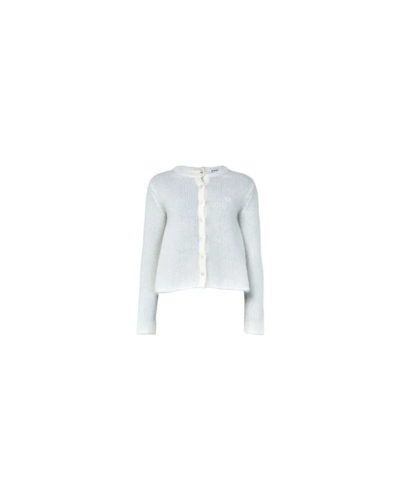 Loewe Strickjacke aus Mohairmischung White