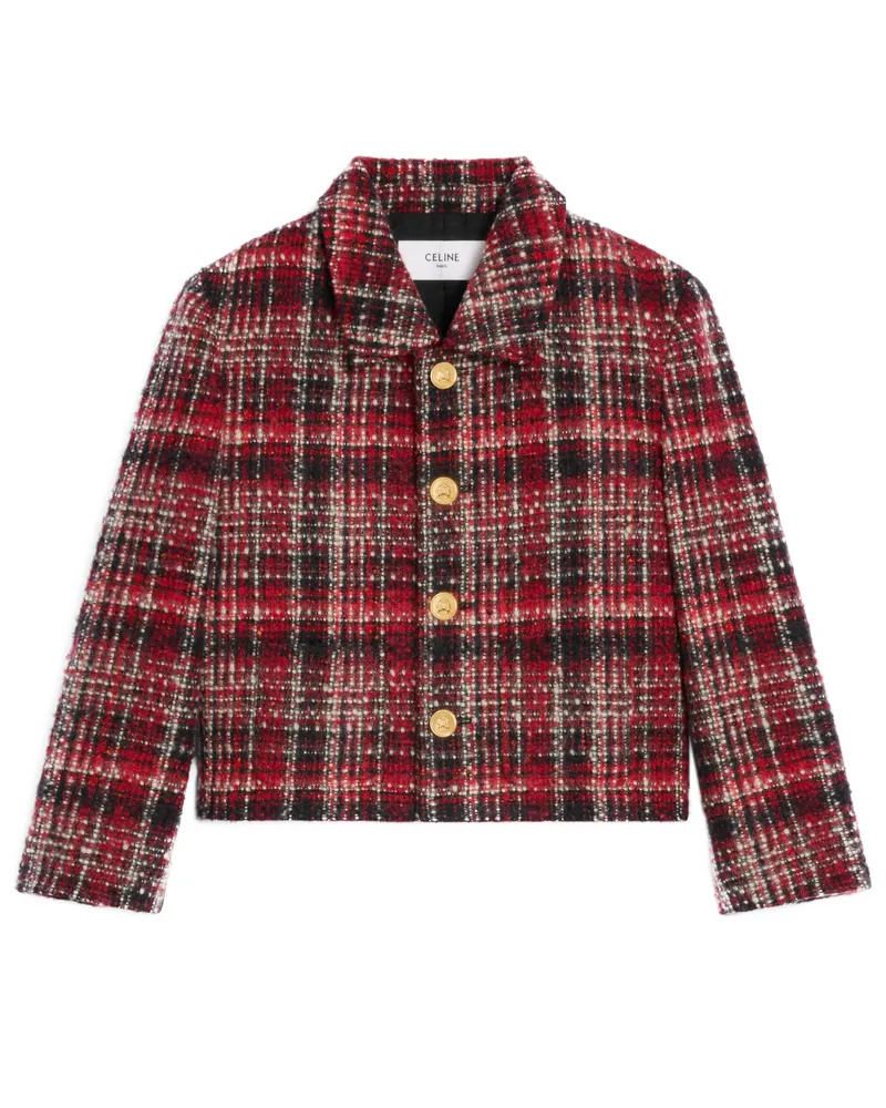 Celine Charlotte jacke aus karo-wollnatté 